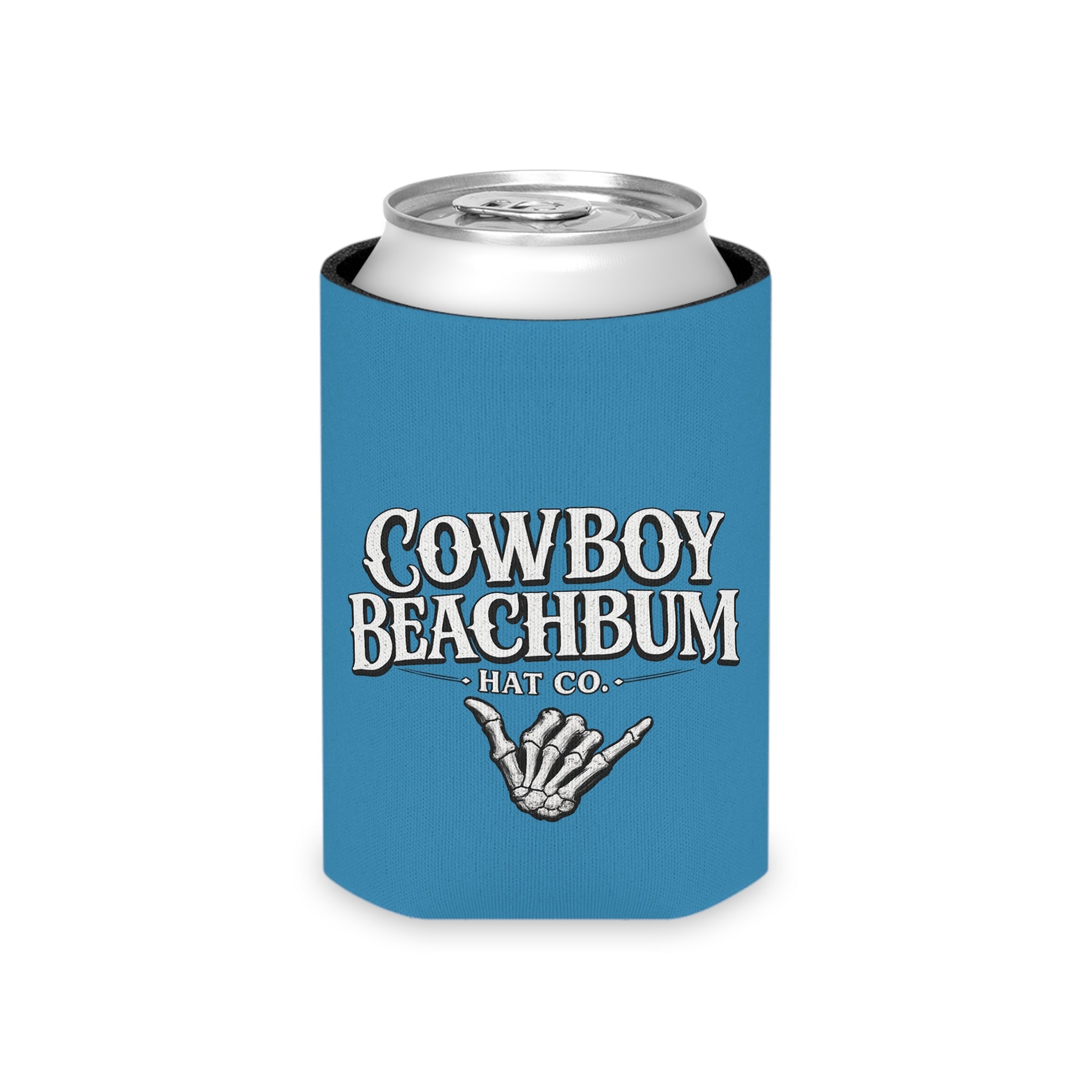 "Cowboy Beachbum Hat Co." Logo Koozie